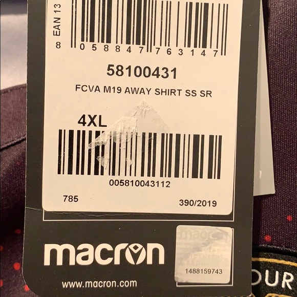 VALOUR FC Soccer Jersey Adult Away Match Macron Big and Tall - Picture 15 of 15